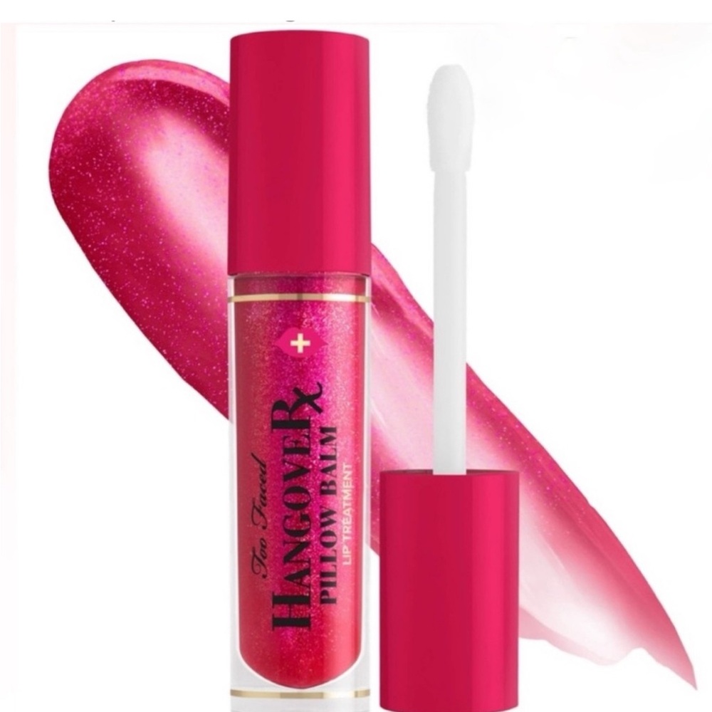 Too Faced Hangover Pillow Balm Lip Treatment PINK MINT Full Size NEW IN BOX